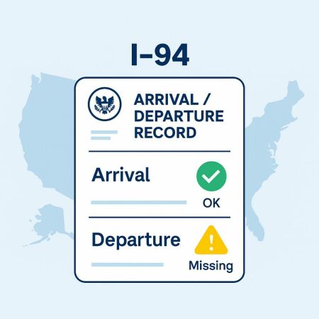 Imagem principal do artigo Visto americano cancelado por ausência de saída no I-94? Entenda o problema e como evitar